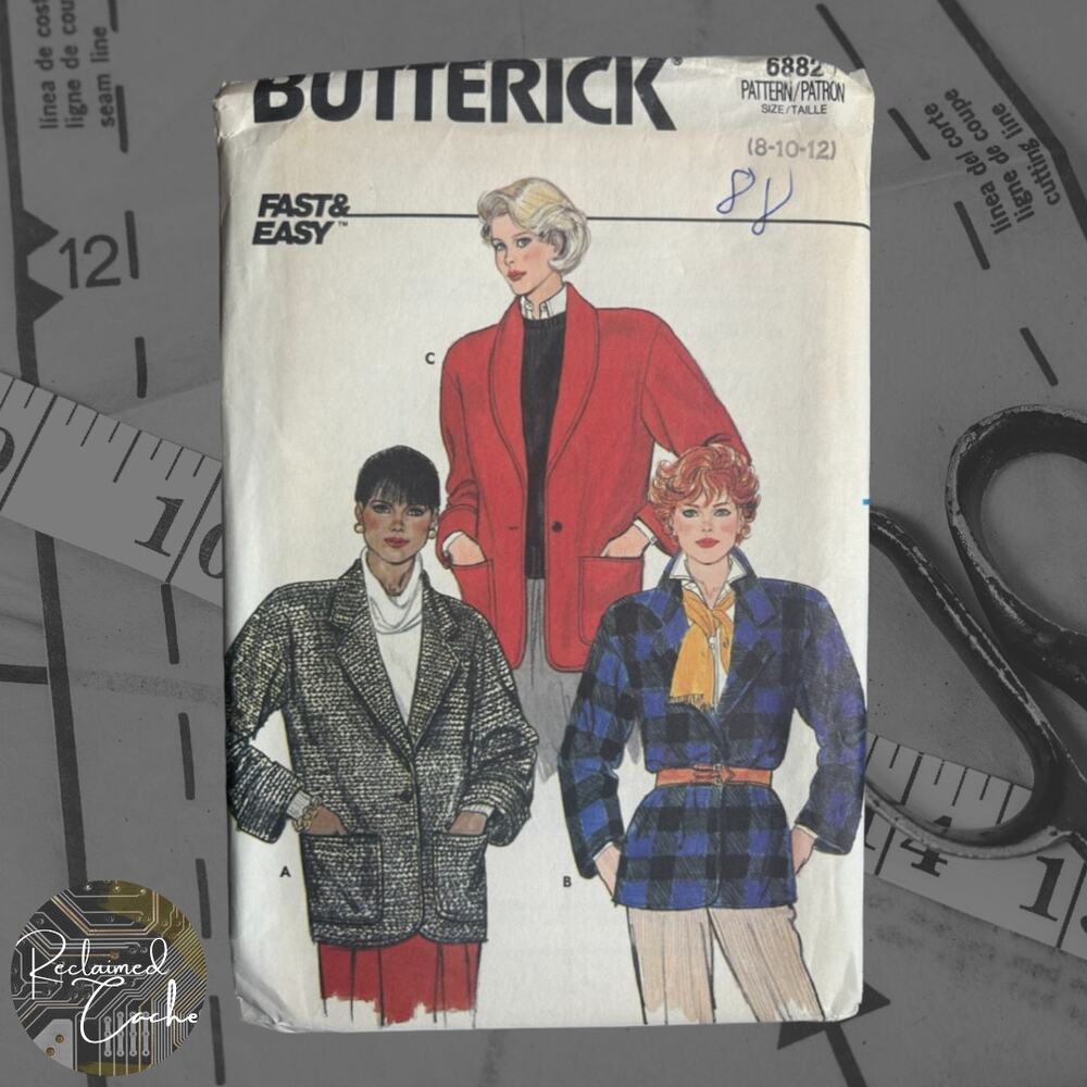 Butterick 6882 Misses' Jacket Pattern - Size 8-10-12